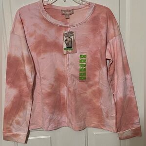 Brushed Brand Tie Dye Long Sleeve Tee